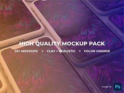 High quality mockup pack Clay, Colors & Realistic 3d android mockup c4d clay mockup iphone mockup mockup mockup psd realistic mockup