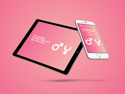 80 Cents to your Dollar design equality feminism pink ui ux website woman women