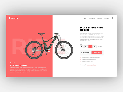 SCOTT - Product Page animation bike figma motion principleapp product product page red rounded sketch ui ux webdesign