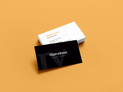 Marvelous | Business Cards agency business card business cards design graphic design mockup print