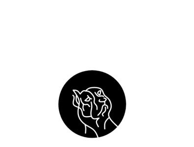 Proyek 96 dog face logo logo design