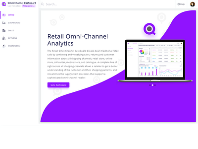 Omni Channel Dashboard dashboard landingpage web applications