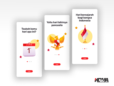 Pancasila - Onboarding Screen app branding design homescreen illustration logo mobile mobile app onboarding screen ui uiux