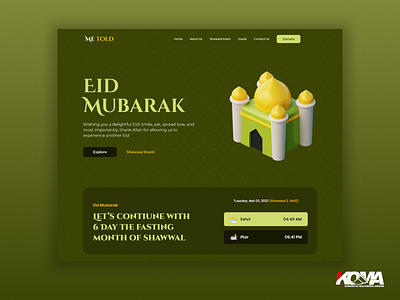 Landing page - Eid Mubarak app chat design eid homescreen illustration landing page logo mobile mobile app ui web web design