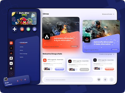 Video-Gaming-Community-Platform Dashboard