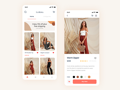 La Rosa - eCommerce Store App Design