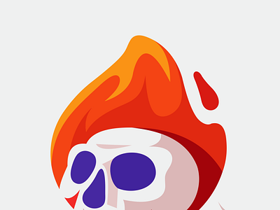 skull fire animation branding design graphic design icon illustrator logo minimal typography vector