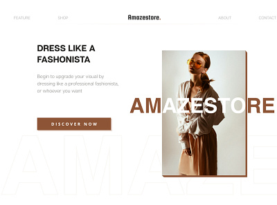 Amazestore Fashion Landing Page - UII Daily 003 fashion landing page landingpage minimal ui web web design