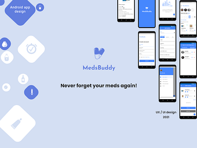MedsBuddy - Android app android app android app design android design health healthcare ui uiux uiuxdesign uiuxdesigner ux