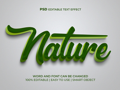 Nature 3D Text Effecft rudiments