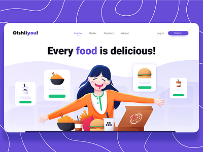 Food Delivery Service Website Header