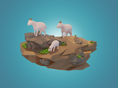 3D Illustration Goat 3d branding graphic design