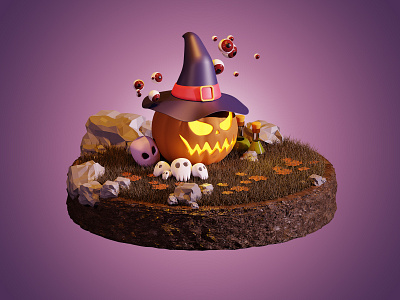 3D illustration Theme Halloween 3d branding graphic design