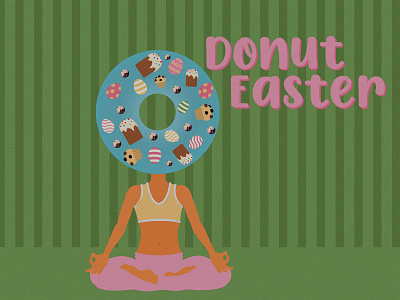 Donut Easter adobe illustrator design art digital donut easter girl holiday illustration illustrator poster vector art vector illustration