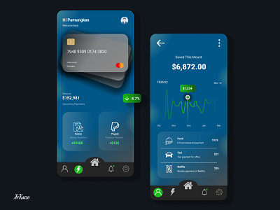 Finance app creditcard design finance mobile ui ux