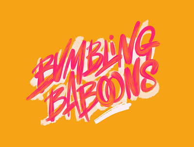 Bumbling Baboons design graffiti graffititype illustration lettering art procreate typography