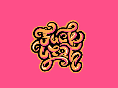 fuck yeah design digital illustration graffiti graffititype illustraion illustration lettering art pink type procreate typography