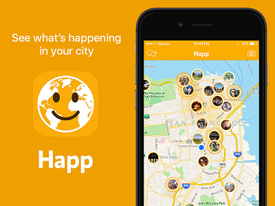 Happ ios map social yellow