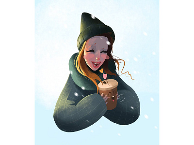 coffee warms illustration