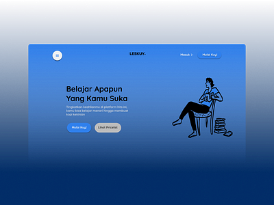 Learning App Landing Page (Web Design) design desktop enthusiasm ilustration portfolio simple ui uiux web website