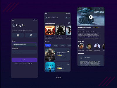 Movies Streaming App Page