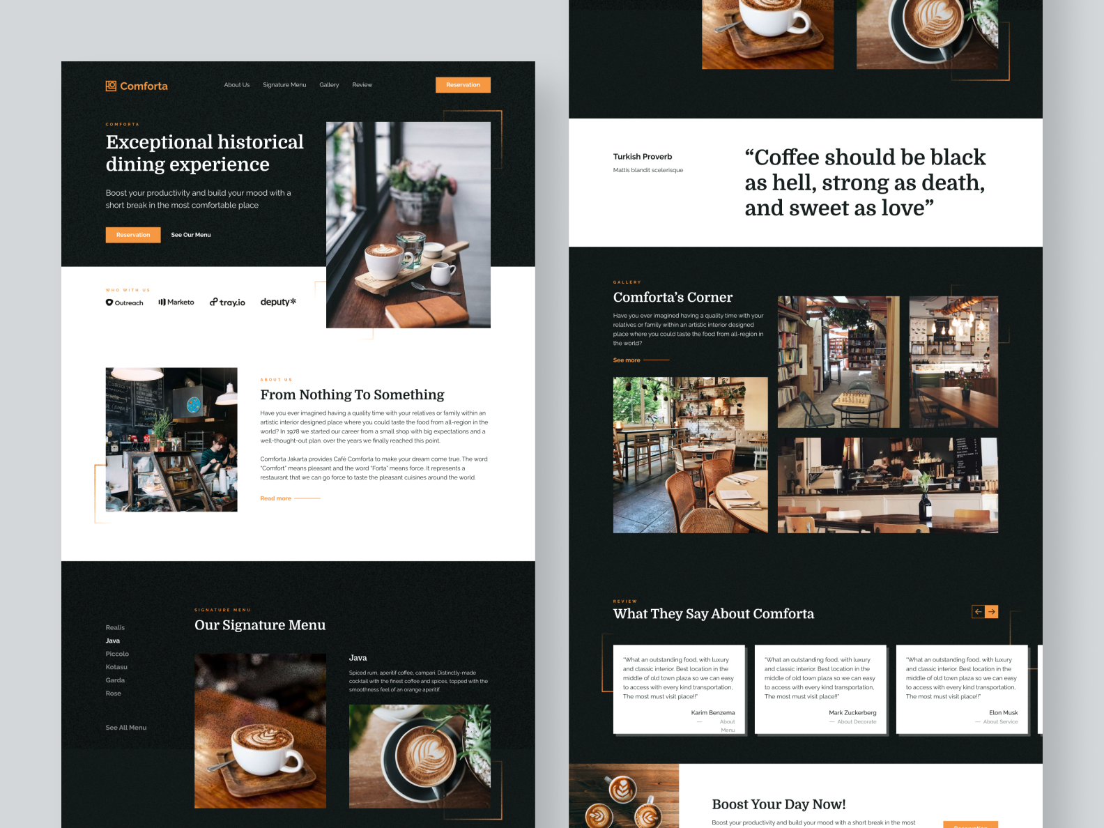 Comforta - Working Space & Eatery Landing Page by Padhang Satrio for ...