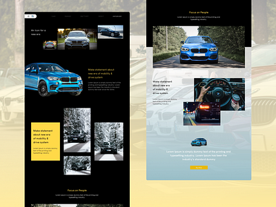 BMW Sedan Cars Website Landing Page