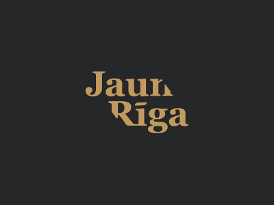JaunRiga branding dark gold identity latvia logo logotype riga