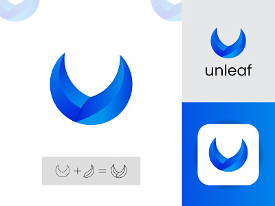 U Logo mark. Modern U letter design