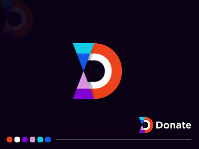 Donate Logo Design ( D Letter Mark)