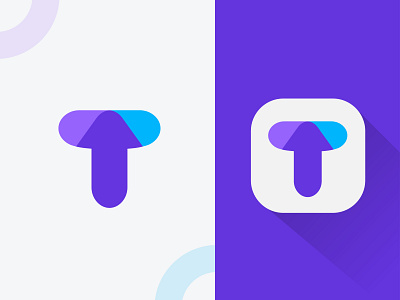 ( T + Arrow ) Logo Mark 3d logo app logo apps arrow arrows brand branding logo colorful design icons logo mark modern logo t letter t logo trendy ui unique