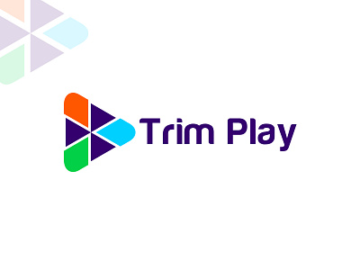 TrimPlay Logo Concept art brand branding button logo colorful logo creative concept entertainment icon logo initial logo logo logo identity logomark logotype media modern logo concept music play play logo symbol