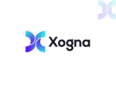 Xogna Logo Project - X Letter Logo art brand identity branding clean colorful logo creative logo design icon illustration letter logo logo logo mark minimalist modern logo sign symbol tech logo technology x letter x logo