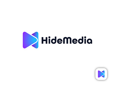 HideMedia Logo ( H Letter + Player Icon )