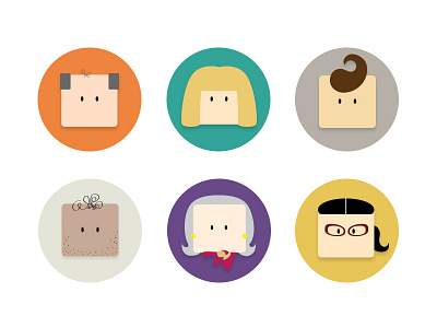 Everyday Faces color faces flat icon illustration people profile ui