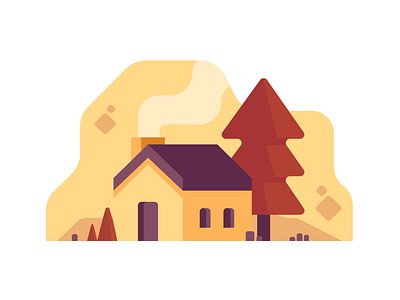 Autumn Cabin autumn cabin design fall vector