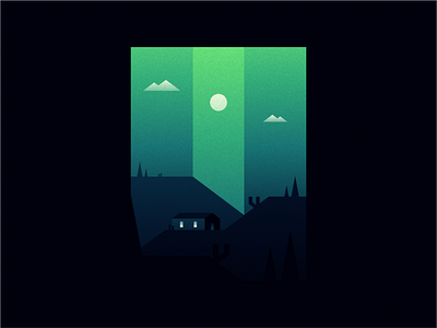 Valley of the Forgotten design gradient green illustration landscape valley vector