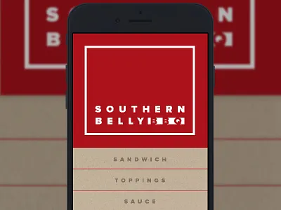 Southern Belly BBQ app bbq made with invision mobile app ui