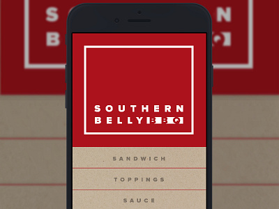 Southern Belly BBQ app bbq made with invision mobile app ui