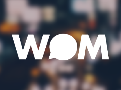 WOM icon logo wom word of mouth