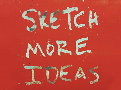 Ideas! ideas screenprint sketch