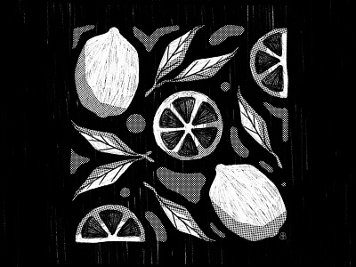 Sour black concept design drawn fruit illustration illustrator ink inktober lemon pattern pencil sour texture