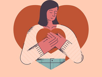 Be my Valentine 14feb character concept design female girl heart hug illus illustration illustrator love texture valentines day vector