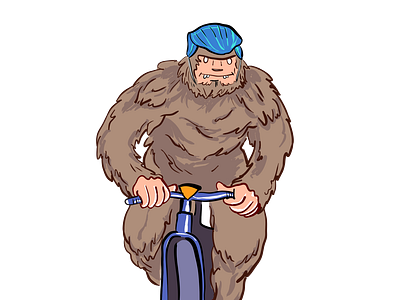 Sasquatch on a bike