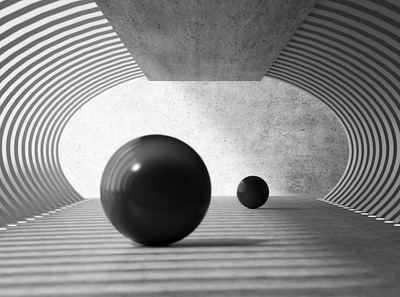 Primitives 01 3d architecture art direction cinema 4d concrete design digital geometric illustration monochorome render set design