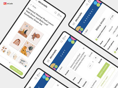 Online Store Design for Decorada cart page cart page ecommerce checkout checkout page checkout page ecommerce ecommerce ecommerce design online shop online store online store design ui web design