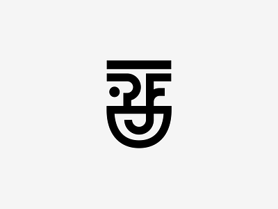 PF line logo modern monogram simple sygnet