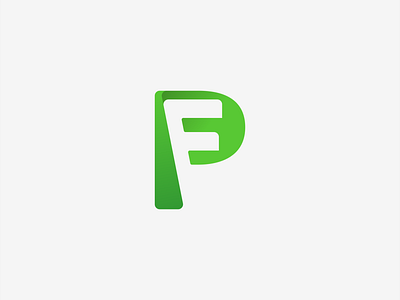 PF Monogram gradient logo mark modern monogram
