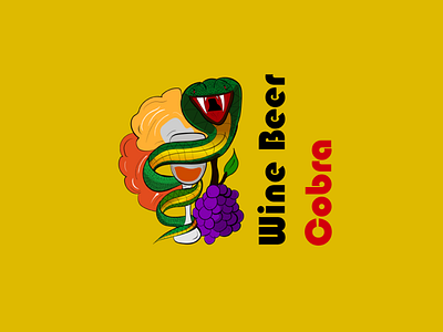 Wine Beer Cobra animation art branding design icon illustration logo ui vector