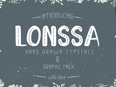 Lonssa Typeface font fonts hand drawn typeface typefaces typography